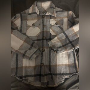 Plaid Button-Up Sweater